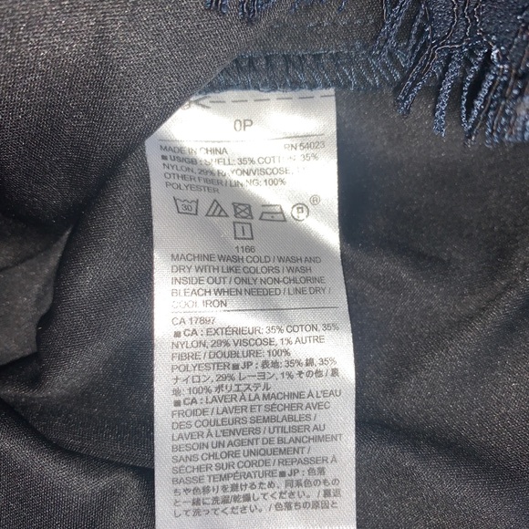 Banana Republic Navy Lace Dress Size 0P NWT - Picture 4 of 5